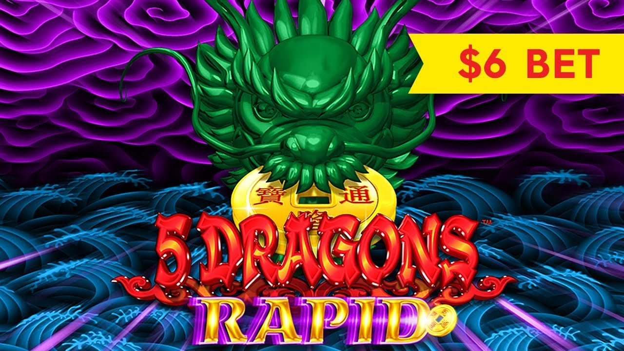 5 Dragons Rapid Slot - $6 Max Bet - RETRIGGER BONUS! - YouTube