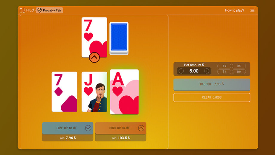 HiLo casino game: The new battle classic revised