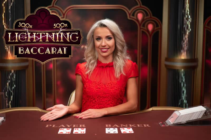 Lightning Baccarat  live casino game from Evolution Gaming