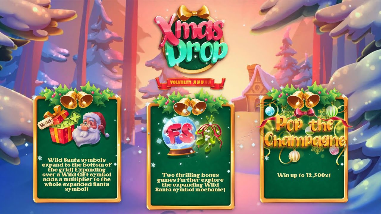 Xmas Drop：Hacksaw Gamingの新作クリスマススロットゲーム